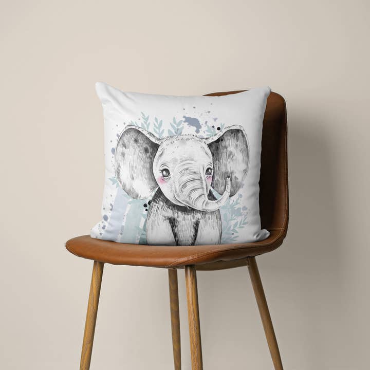Elephant Safari Ready to Sew Cushion Panel for wholesale by bb drou & Compagnie