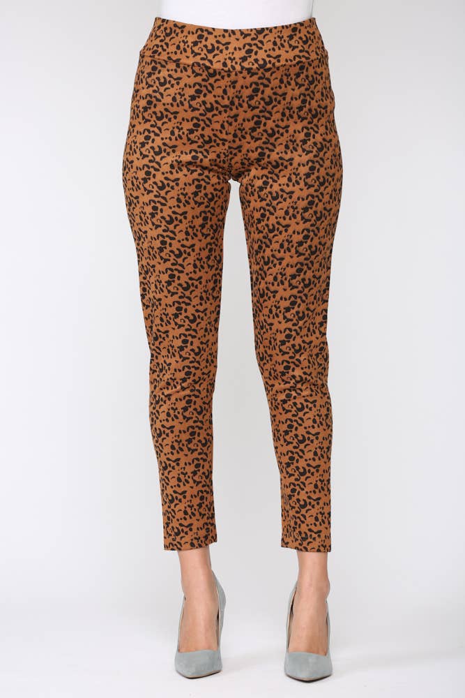 LEOPARD Annelise Stretchhose aus Veloursleder - Leopard für den Großhandel auf Faire2