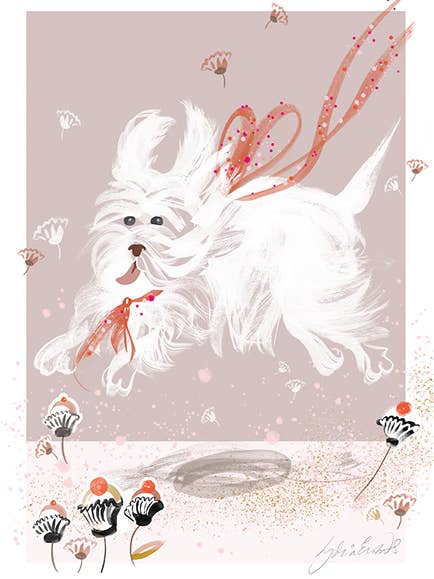 ART PRINT – 'Westie' (A4 - A3) for wholesale by Lydia. London