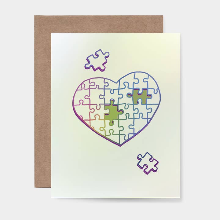 Carte Puzzle Cœur pour la vente par Bring Aloha