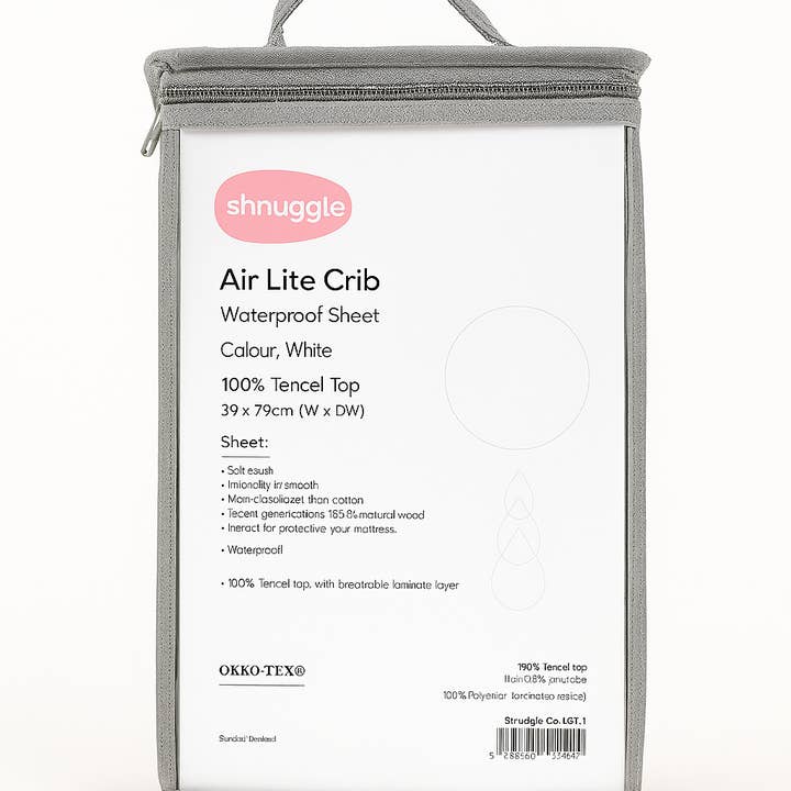 Drap-housse imperméable Shnuggle - Pack simple pour la vente par Nattou & Shnuggle by M4A