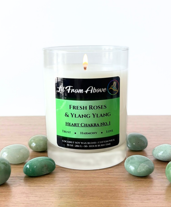 Lit From Above - Wholesale Jar/Filled Candle - Fresh Roses & Ylang Ylang • 10 oz4