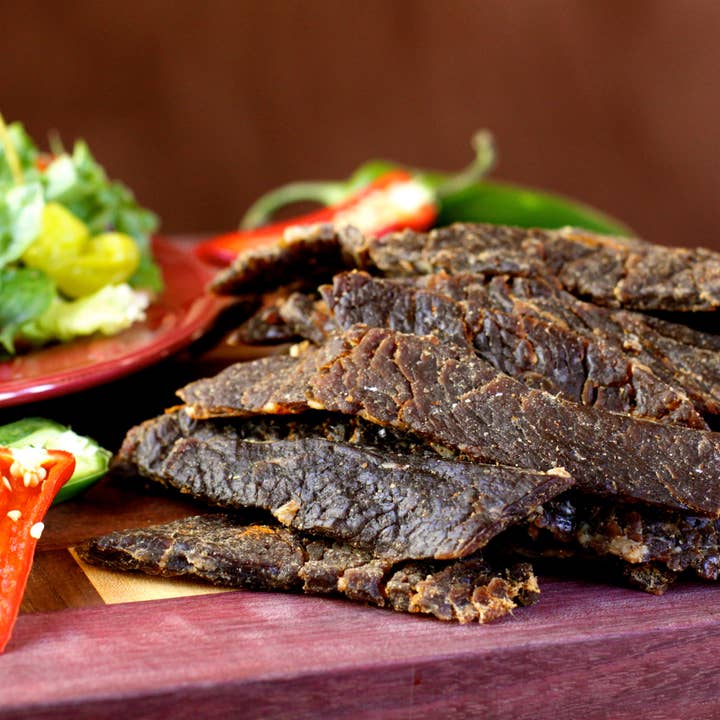 Mahogany Smoked Meats - Wholesale Jerky - Sweet N' Spicy Brisket Jerky - All-Natural, 4oz