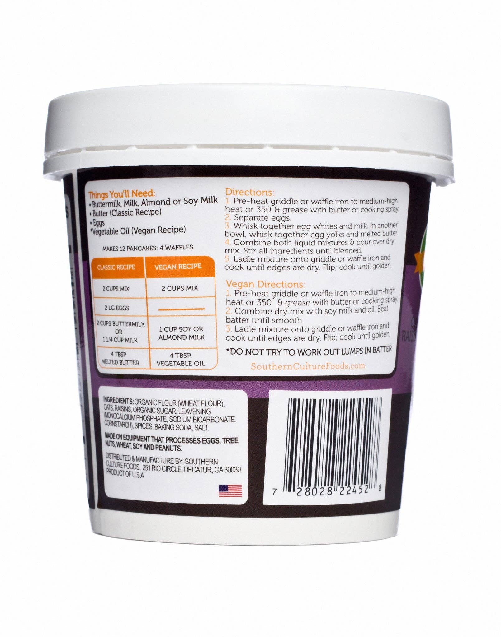 SoCu Kitchen - Wholesale Pancake mix - Oatmeal Raisin Pancake and Waffle Mix1