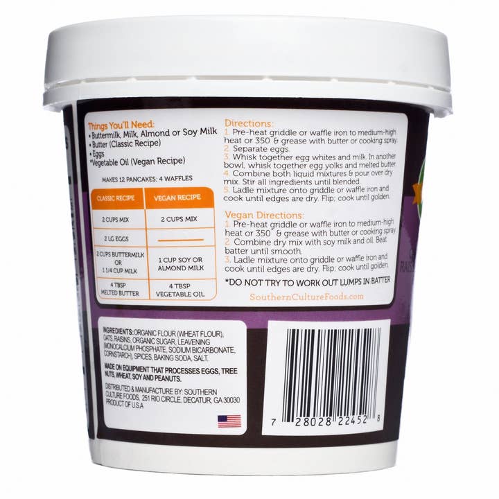SoCu Kitchen - Wholesale Pancake mix - Oatmeal Raisin Pancake and Waffle Mix1