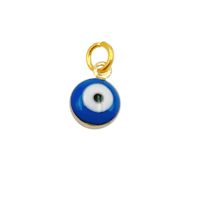 Beads Creation - Wholesale Individual Charm/Pendant - Gold-Filled Enamel Evil Eye Charm Pendant