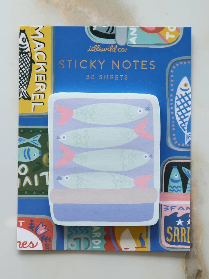 Bloc de notas adhesivas troqueladas | Pescado enlatado para venta al por mayor de Idlewild Co.