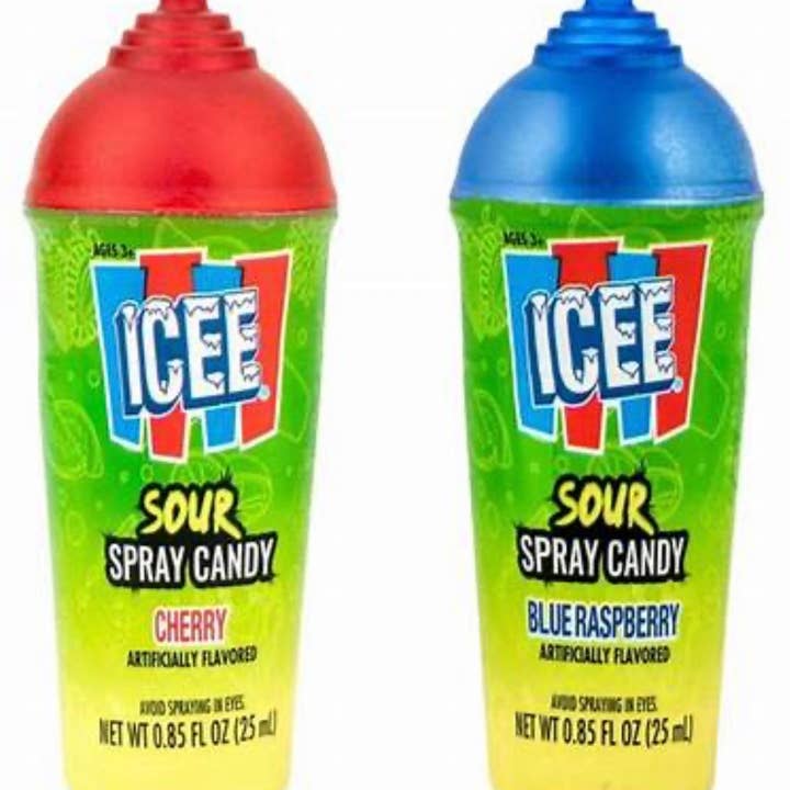 O'Shea's Candies Sweet Shop - Wholesale Hard Candy - Nostalgic 1958 ICEE® Novelty “Sour” Spray 12CT Display Box 1