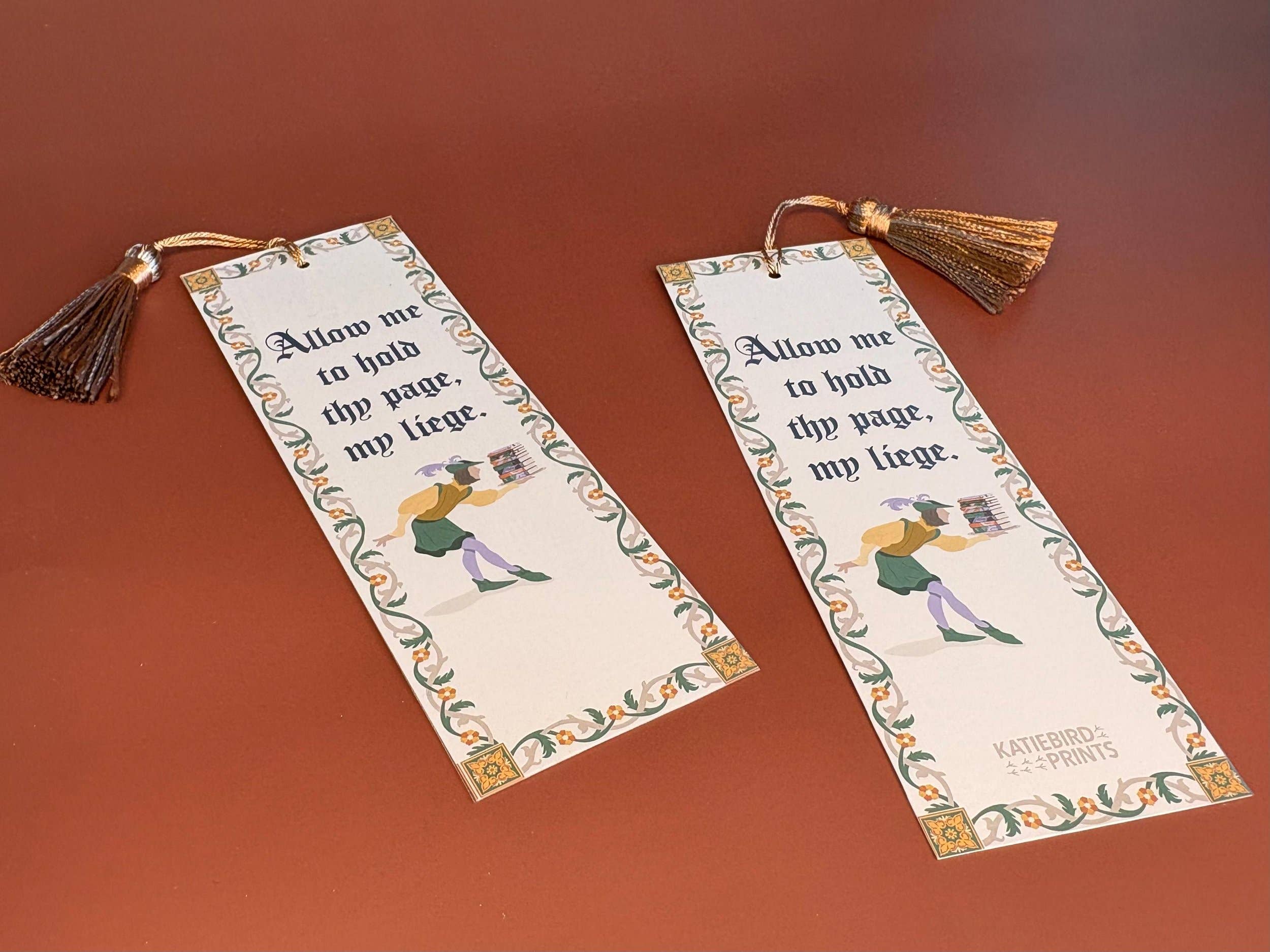 Katiebird Prints - Wholesale Bookmark - Medieval Knight Bookmark - Renaissance Middle Ages Gift6