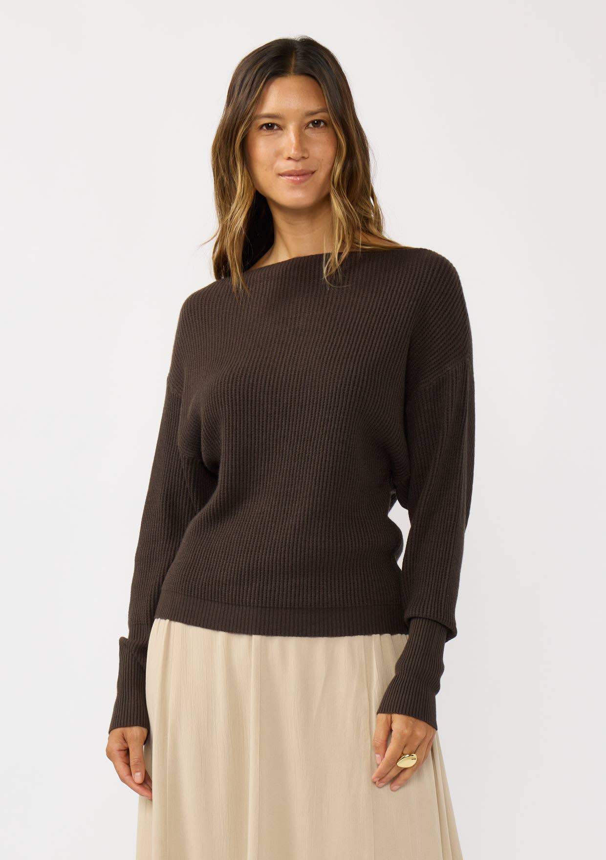 Lovestitch - Vente Pull en maille – femme - Pull en tricot gaufré à manches longues7