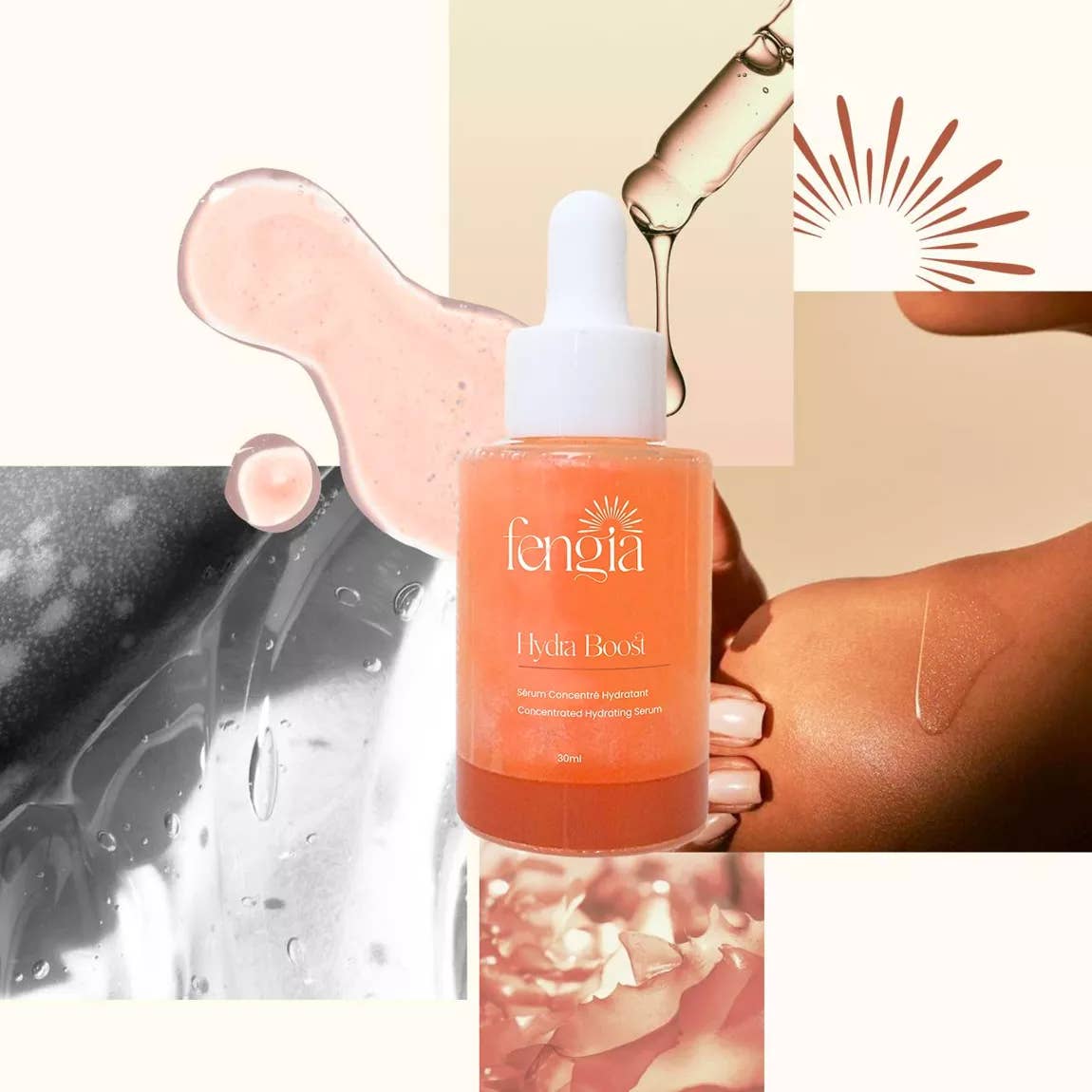 FENGIA - Vendita all'ingrosso Sieri/creme concentrate per il viso - Hydra-Boost siero - idratante e illuminante