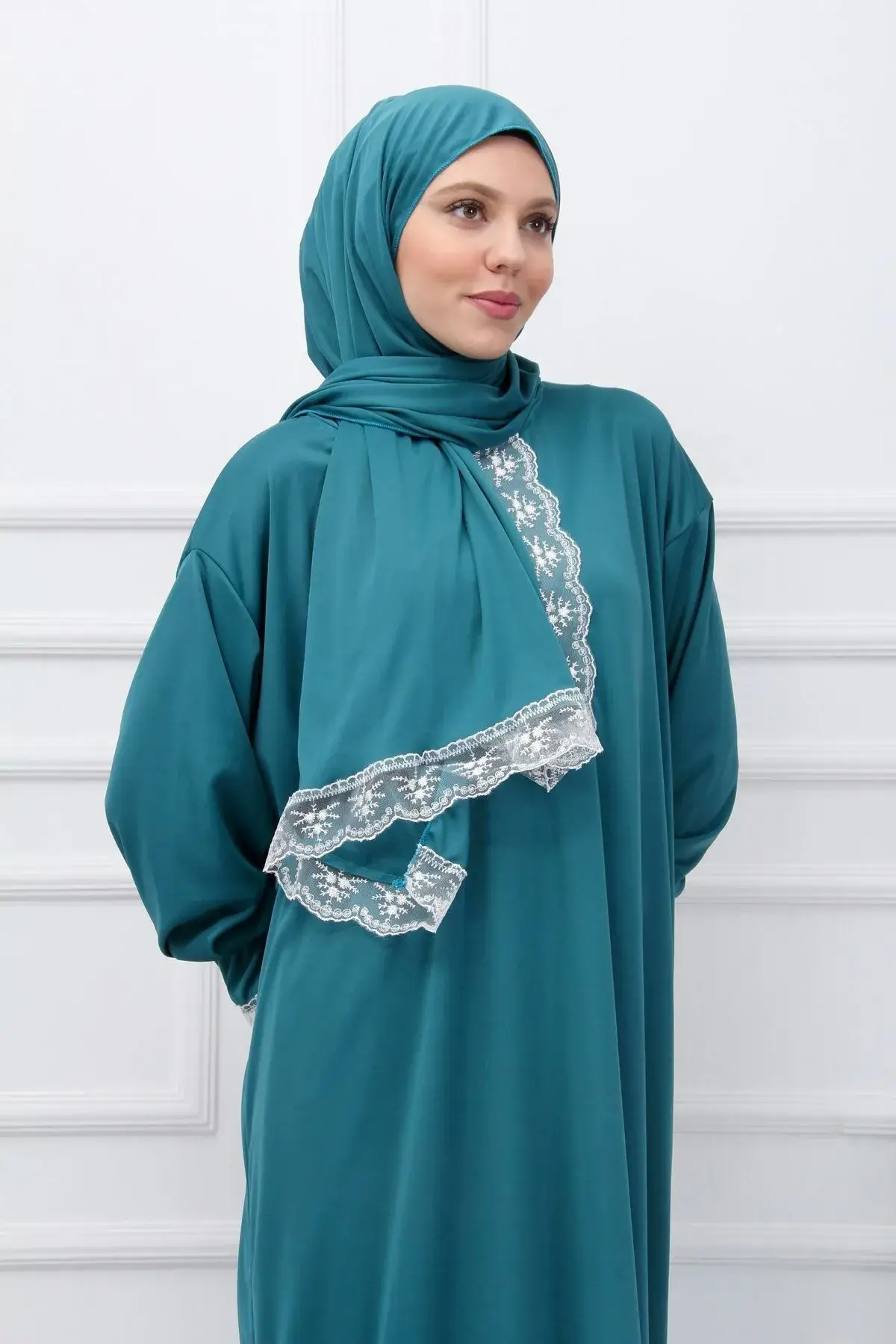Meyran - Vente Hijabs – femme - Robe abaya saisonnière avec foulard intégré - options de couleur10