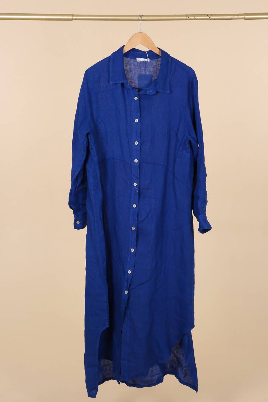 la maison des fibres naturelles - Wholesale Button Down Shirt - Women's - Long shirt dress 68036 100% LINEN39