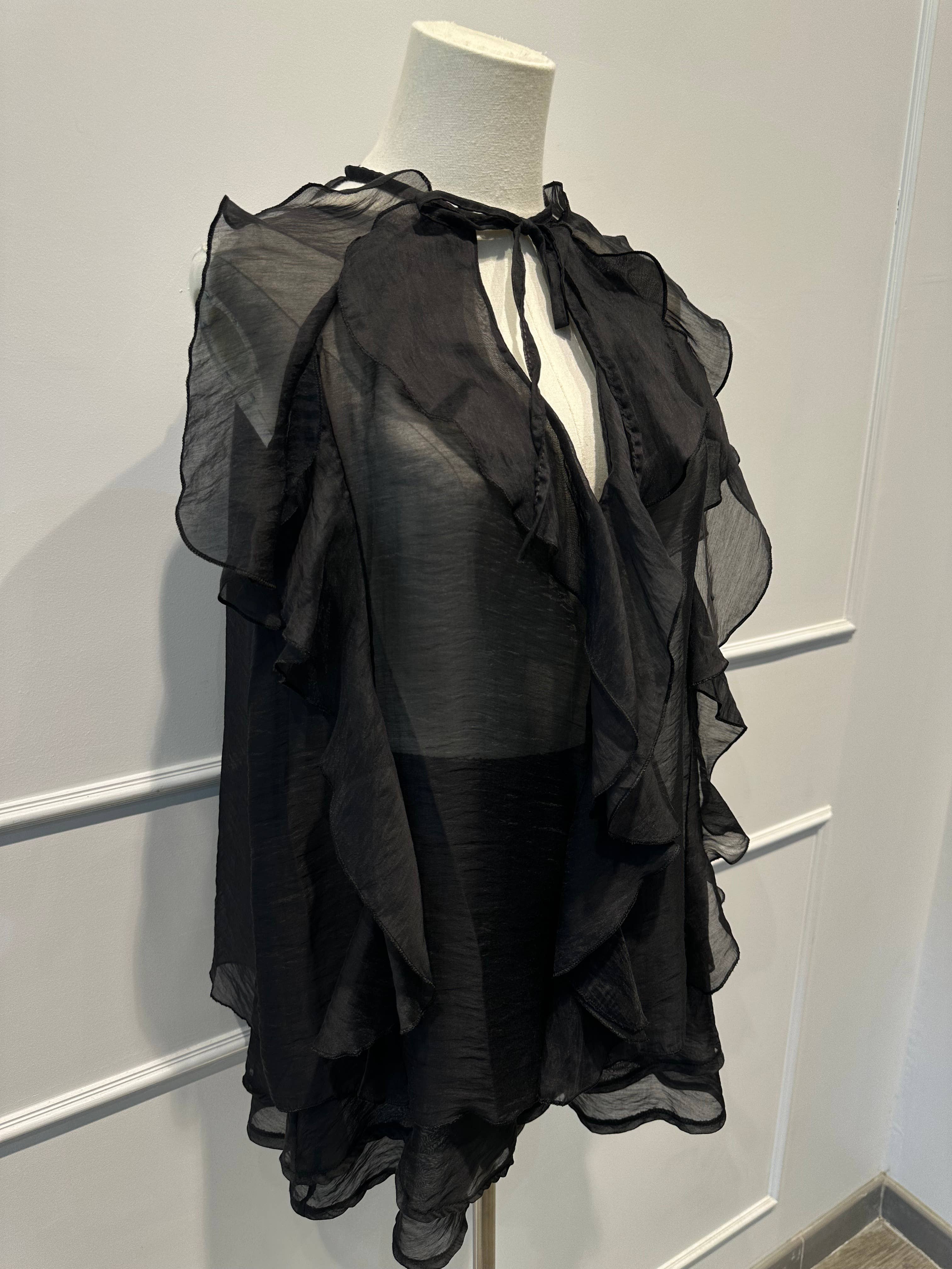 AMARIA - Vente Ensemble haut et short (PAS d'intérieur) - Femme - Ensemble Voile à Volants –Top Fluide & Short 767367488