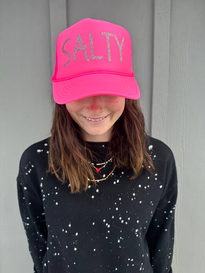 Salty- Neon Pink Trucker for engroshandel hos Arnie + Ollie