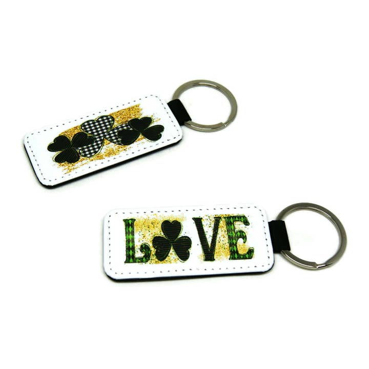 Porte clés avec trèfles porte bonheur - St Patrick pour la vente par Luldesign