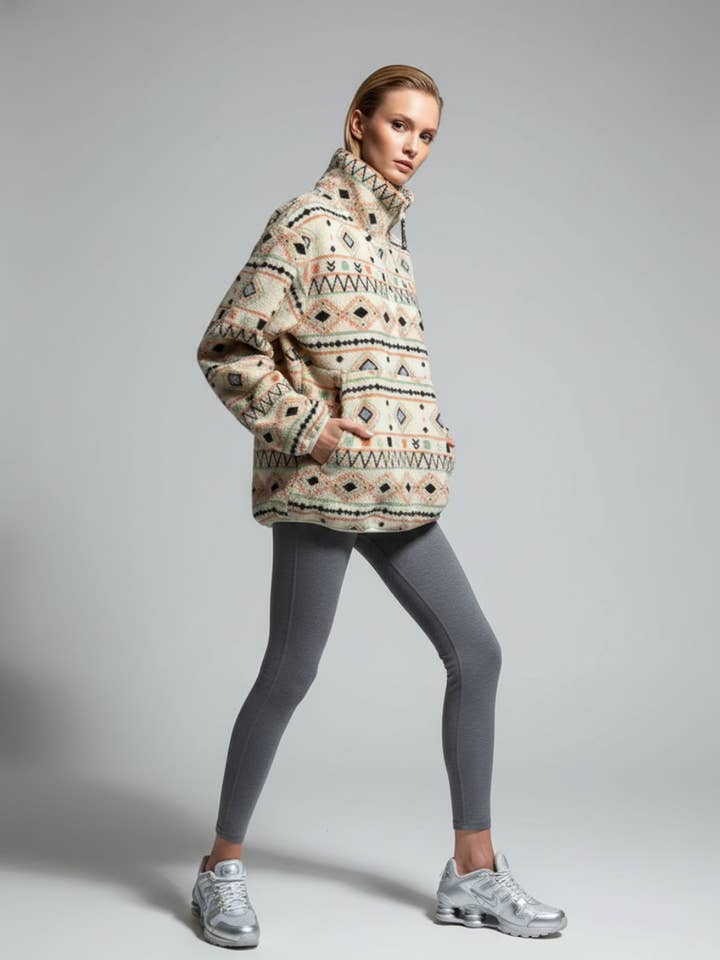 Il pile Trek in PNK/TQ AZTEC US45508 per la vendita all'ingrosso da parte di Marc Angelo