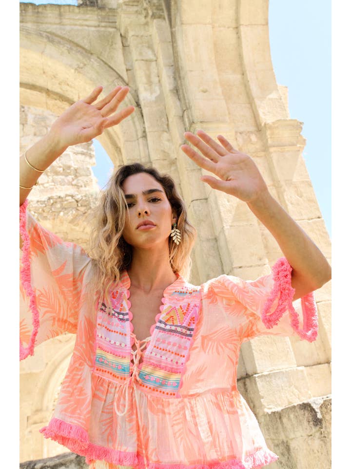 Piti Cuiti – wholesale Set med topp och shorts – Dam – NILO NEON ORANGE SET