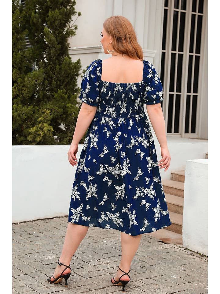 Suhkasana - Wholesale Dress - Women's - Printed Casual Vacation Dresses Boho Elegant Plus Size Dresses3