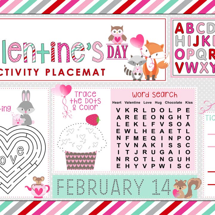 Valentine Paper Placemat for wholesale by Cute Tees