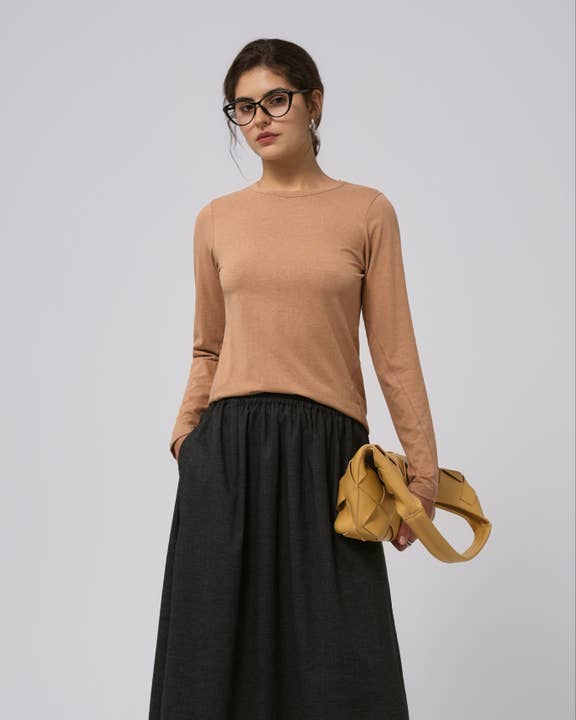 Hemp Essentials Long Sleeve Tee for wholesale by Juana