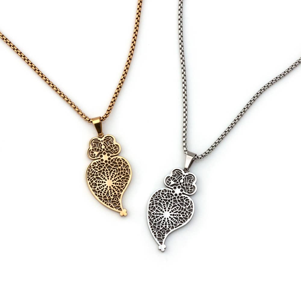 Shebiju - Wholesale Link & Chain Necklace - Heart of Viana Steel Necklace GN210324720