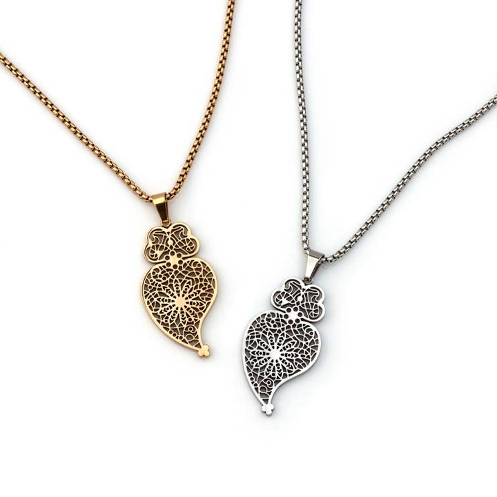 Shebiju - Wholesale Link & Chain Necklace - Heart of Viana Steel Necklace GN21032472