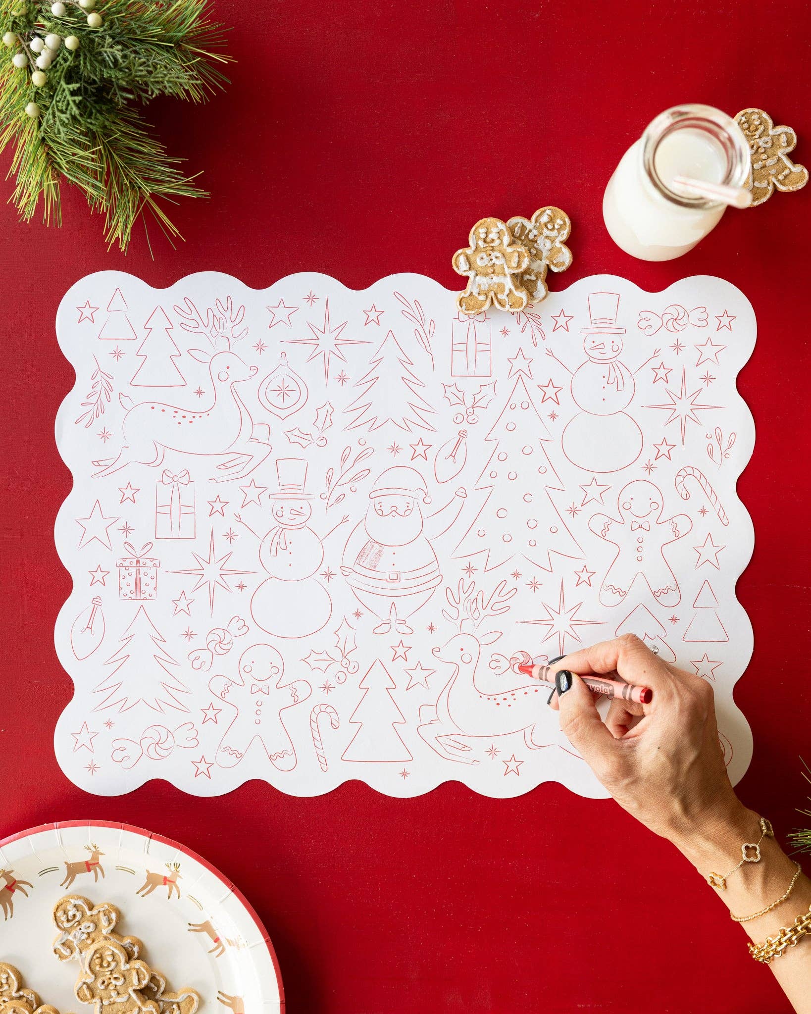 My Mind’s Eye - Wholesale Coloring Mat - Kids & Baby - PLCV223 - Christmas Coloring Activity Placemat1