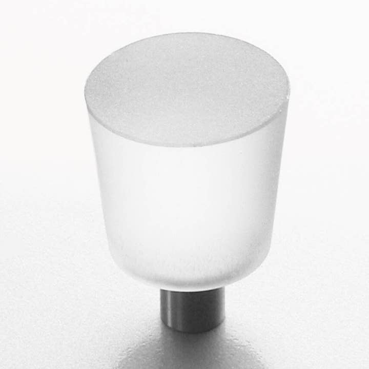 Möbelknopf Edelstahl Glas matt 20mm für den Großhandel von Kadisha