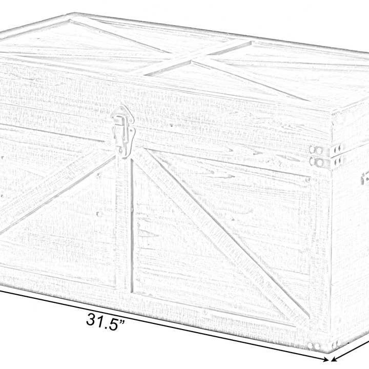 Quickway Imports – Großhandel Dekoschachteln – Aufbewahrungskiste aus Holz, abschließbar, rustikales Design3