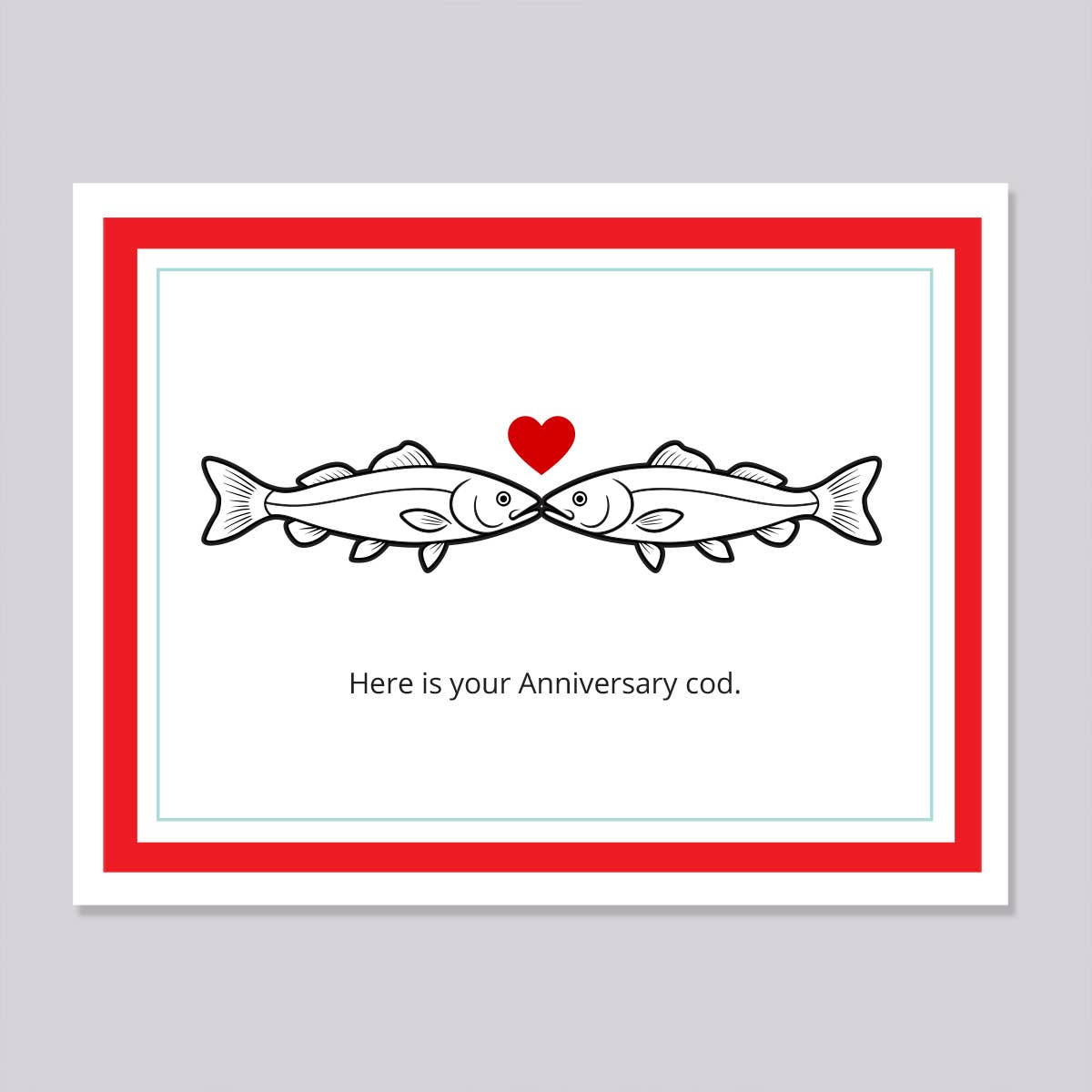 Design Corner - Wholesale Anniversary Card - Anniversary Cod funny pun card0
