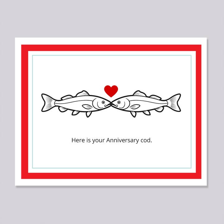 Design Corner - Wholesale Anniversary Card - Anniversary Cod funny pun card