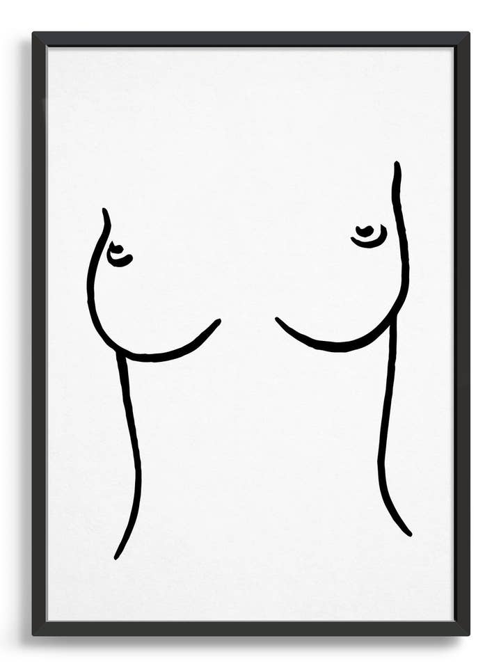 Desenho de linha de seios de mulher por atacado de Rocket Jack