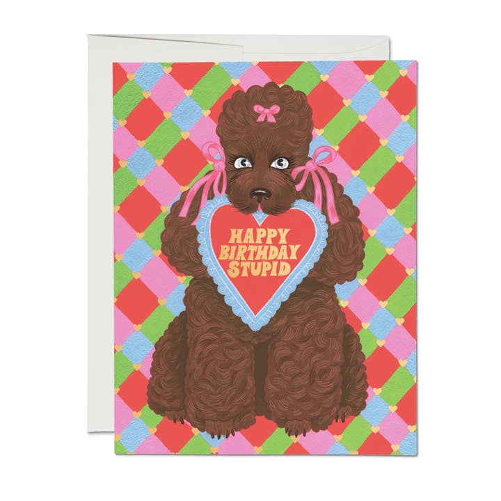 Red Cap Cards - Wholesale Birthday Card - Birthday Poodle birthday greeting card