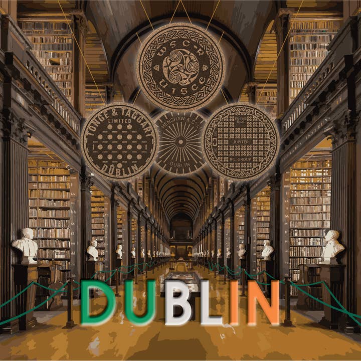 Manhole Cover Coasters Dublin for wholesale by Tombino