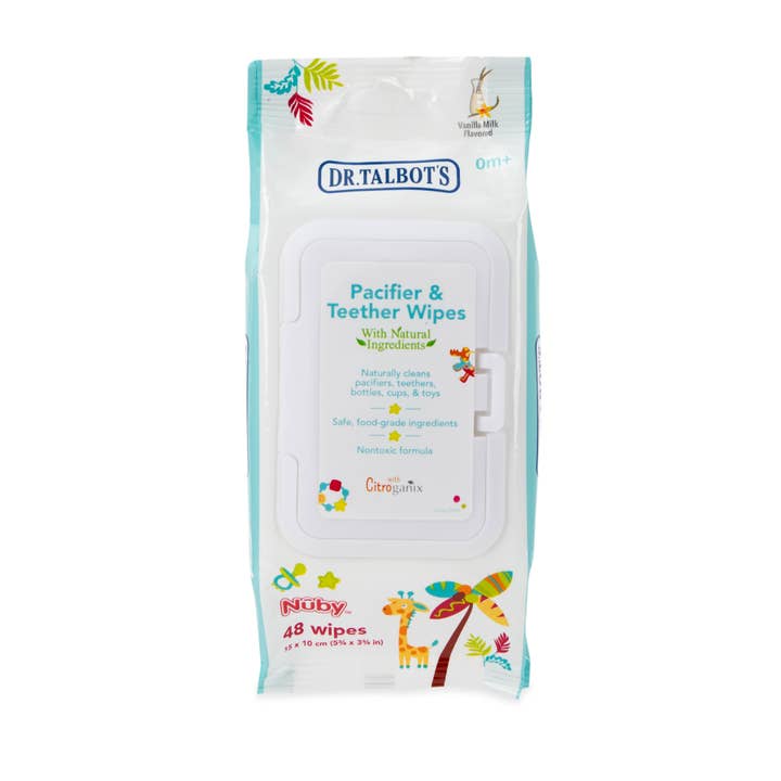 Dr. Talbot's - Wholesale Pacifier - Baby - Pacifier and Teether Wipes, Vanilla Milk Flavor, 48 count