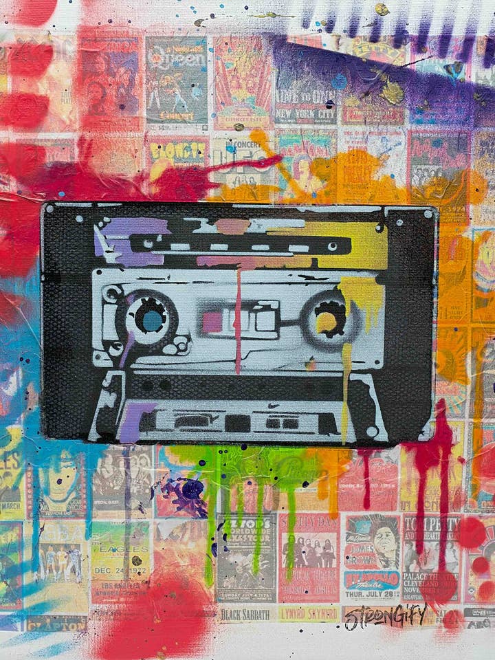 Décoration d'intérieur, Art mural, Cadeaux pour lui - Impressions d'art "MixTape" pour la vente par Art For Dudes