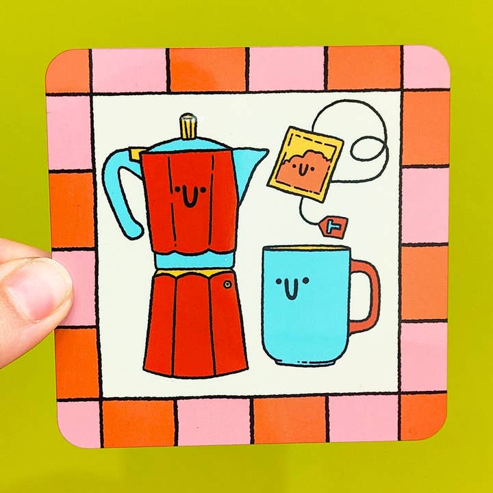 Tea & Coffee Cute Food and Drink Coaster for wholesale by Mimo