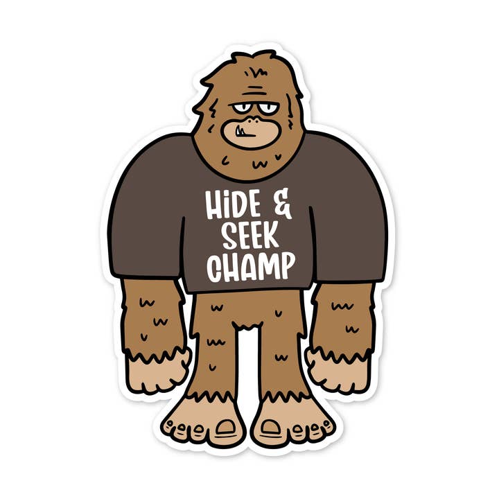 The Stickerie - Wholesale Phone & Laptop Stickers - Hide & Seek Champ Bigfoot Sticker