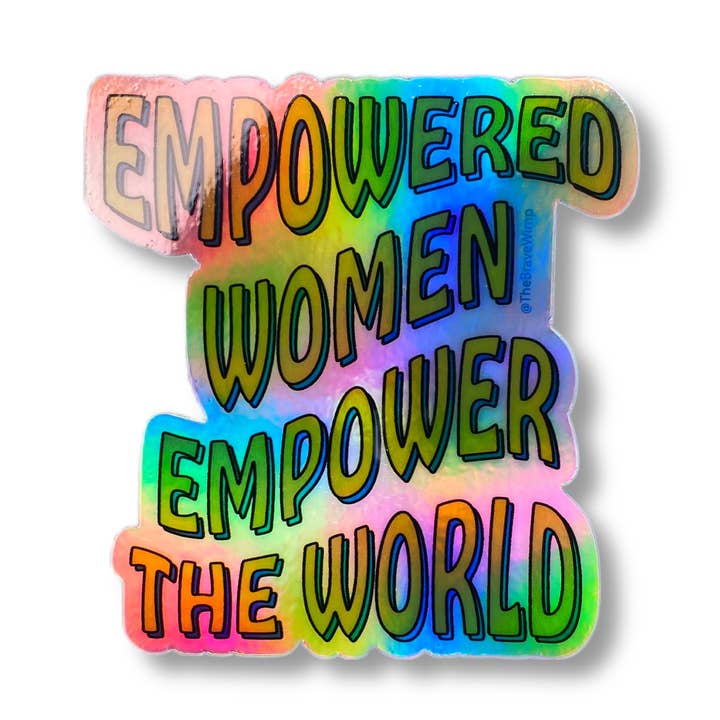 Etiqueta engomada de holograma empoderada para el mundo para venta al por mayor de Brave Wimp