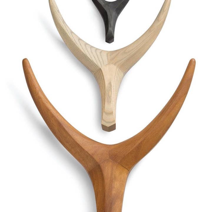 The African Home Goods - Wholesale Wall Accent - Nguni Head Ash Light Grey Iroko Wood | Animal Head Wall Deco7