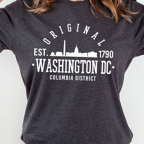Maglietta Grafica Città del Distretto di Columbia Washington DC per la vendita all'ingrosso da parte di Select Apparel