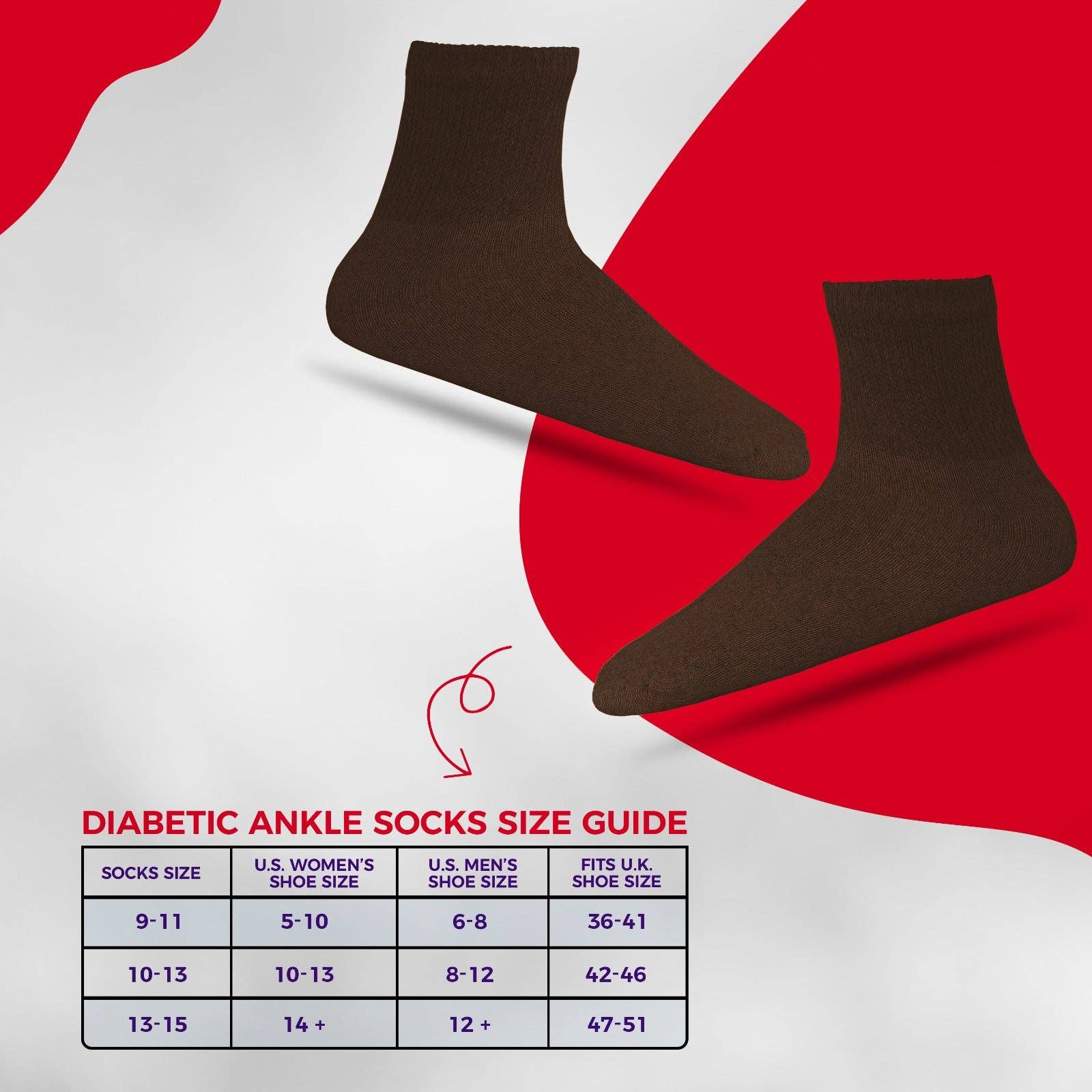 VINCO GROUP – Engroshandel Strømper - Unisex – Diabetiske ankelsokker, ikke-bindende cirkulationsgodkendte lægeanbefalede polstret bomulds kvartstrømper til mænd og kvinder.6