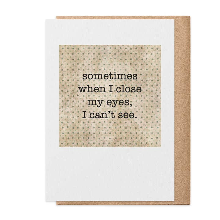 Close My Eyes - Greeting Card for wholesale by Paisley & Parsley