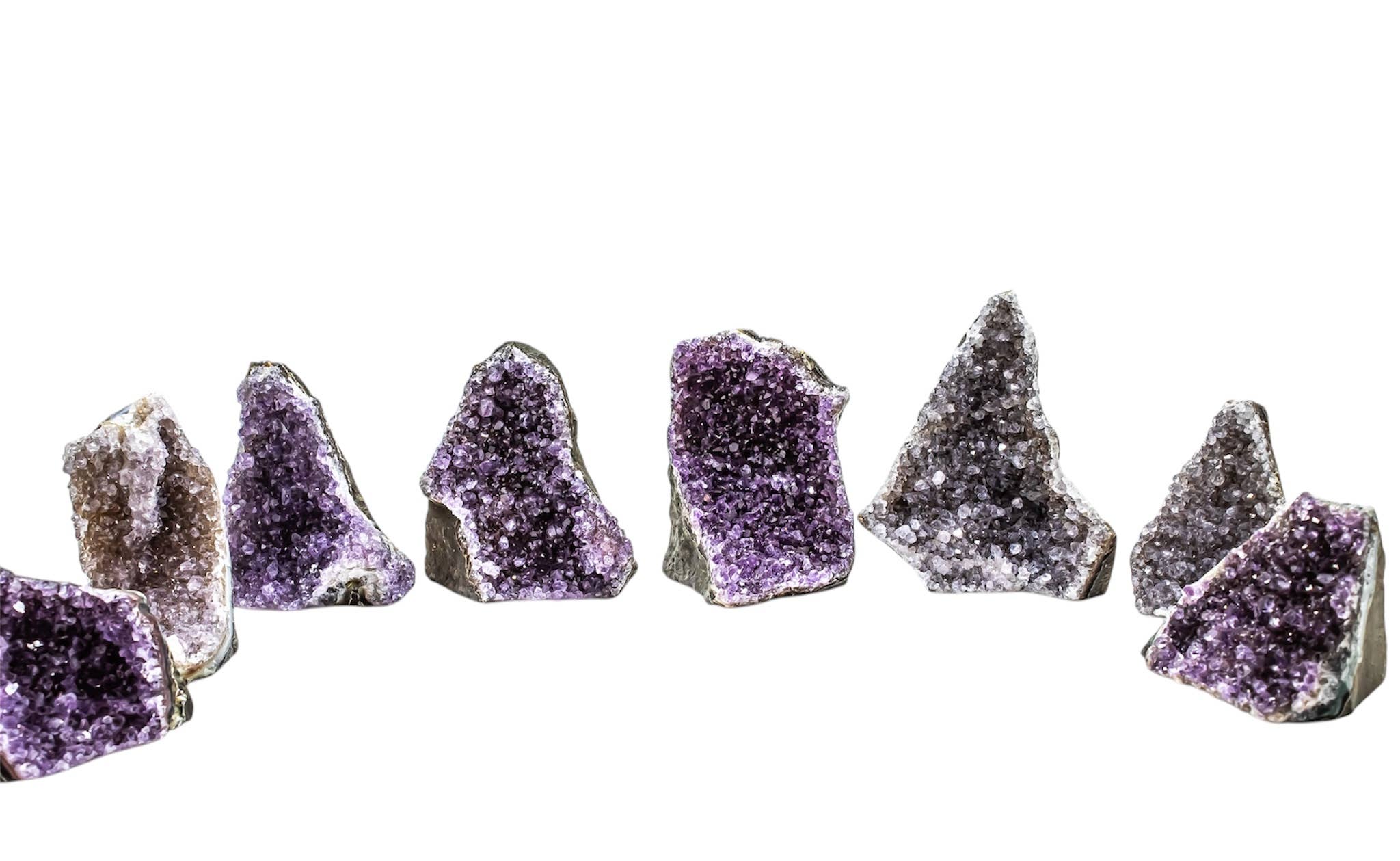 Quasar Gems USA - Wholesale Spiritual stone/crystal - Rainbow Amethyst Cut Base Per Pcs