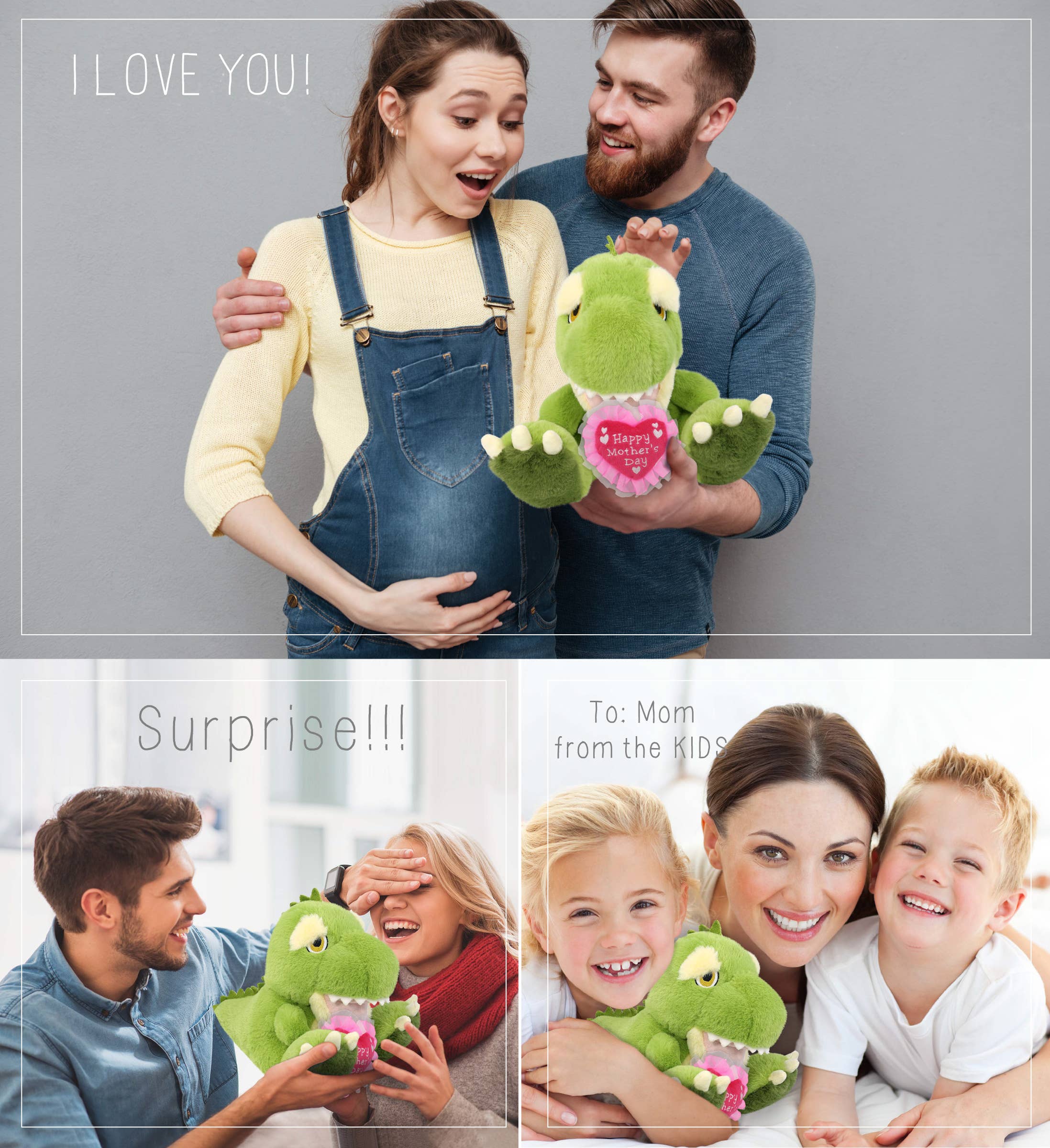 Cota Global - Wholesale Stuffed/Plush Toy - Kids & Baby - Eco-Friendly Super-Soft Plush T-Rex Dinosaur Heart3