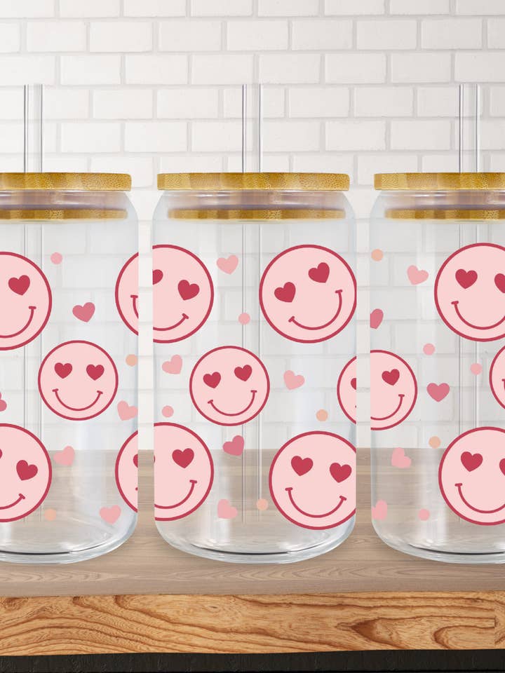 Smiley Valentine- UV DTF DECAL for wholesale by Antisocial llc