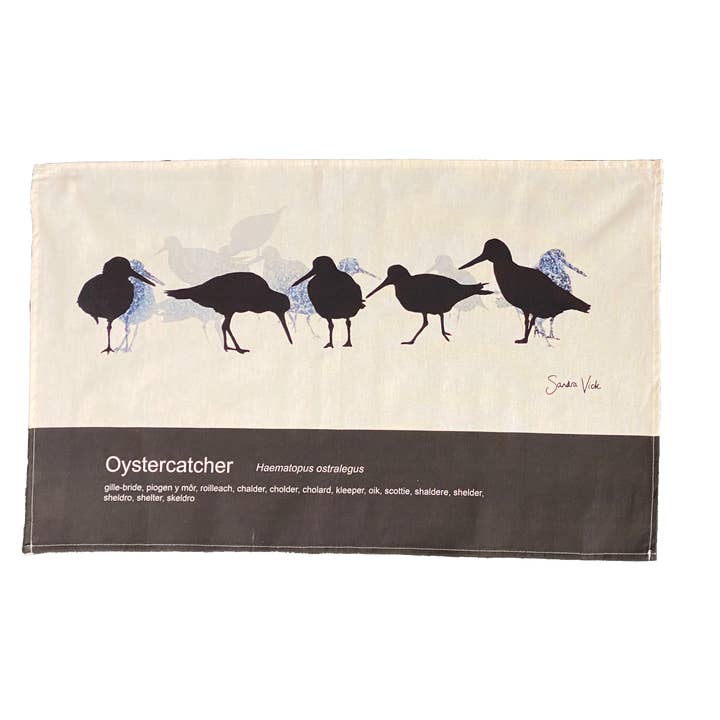 TORCHON - HUÎTRES en coton écru pour la vente par Sandra Vick