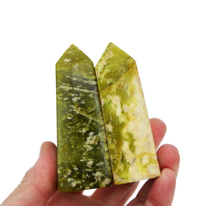 Kaia & Crystals - Wholesale Spiritual stone/crystal - Natural Serpentine Crystal Obelisk (100g - 300g)3