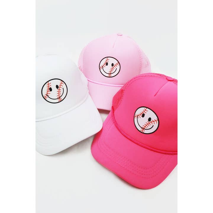 Baseball Smiley Print on Trucker Mesh Rope Hat and other Purchase Wholesale softball hat. Free Returns & Net 60 Terms on Faire trending on Faire.